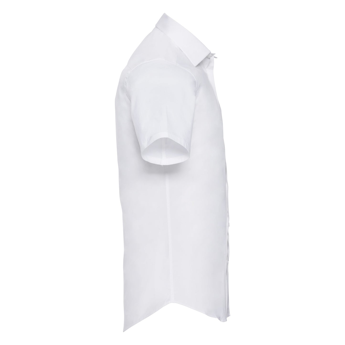Russell Collection Fitted Short Sleeve Easycare Shirt Semi-Cutaway Collar
