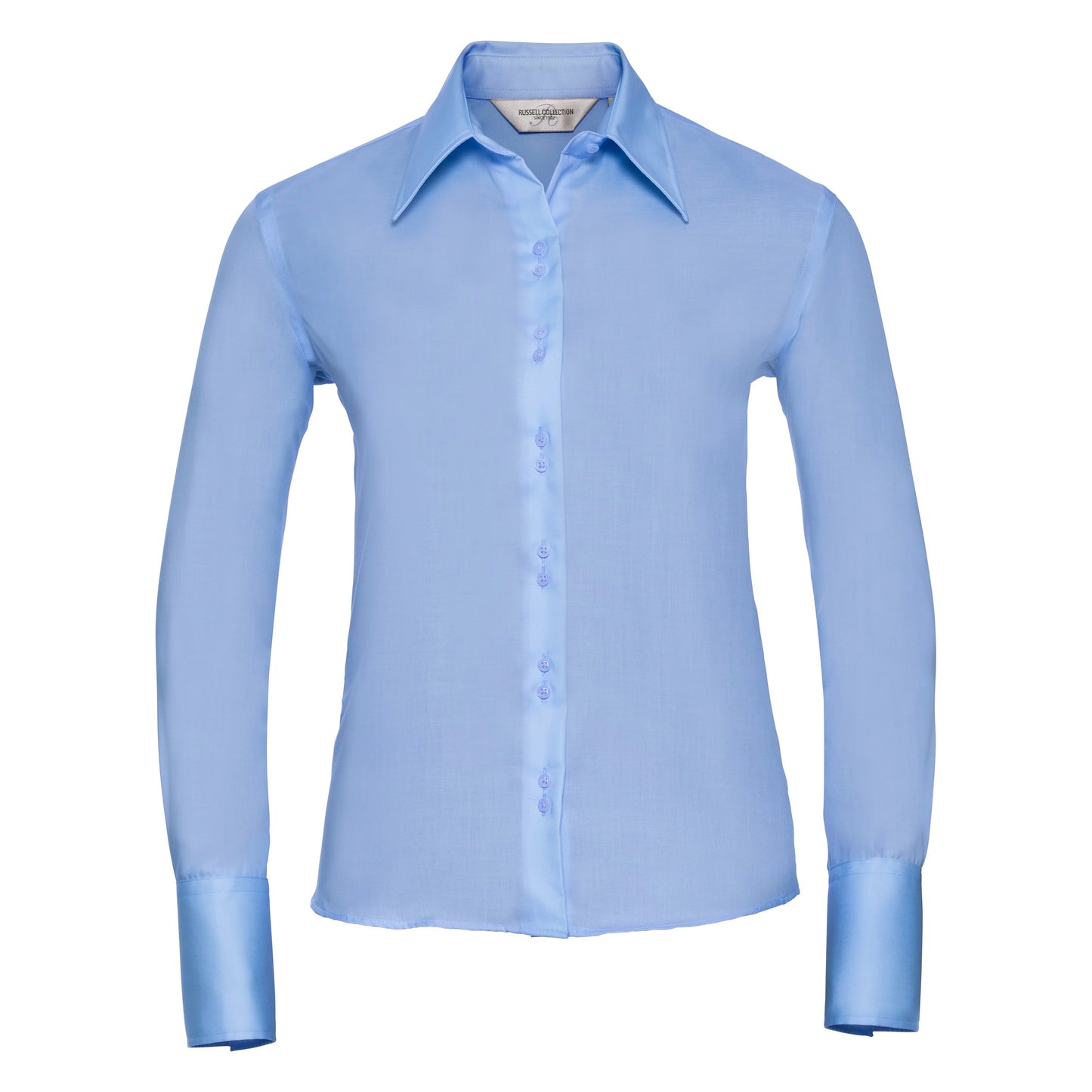 Russell Europe Women's Long Sleeve Non-Iron Shirt Contemporary Fit Cotton