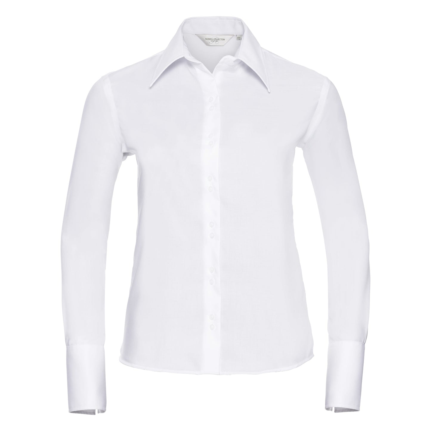 Russell Europe Women's Long Sleeve Non-Iron Shirt Contemporary Fit Cotton
