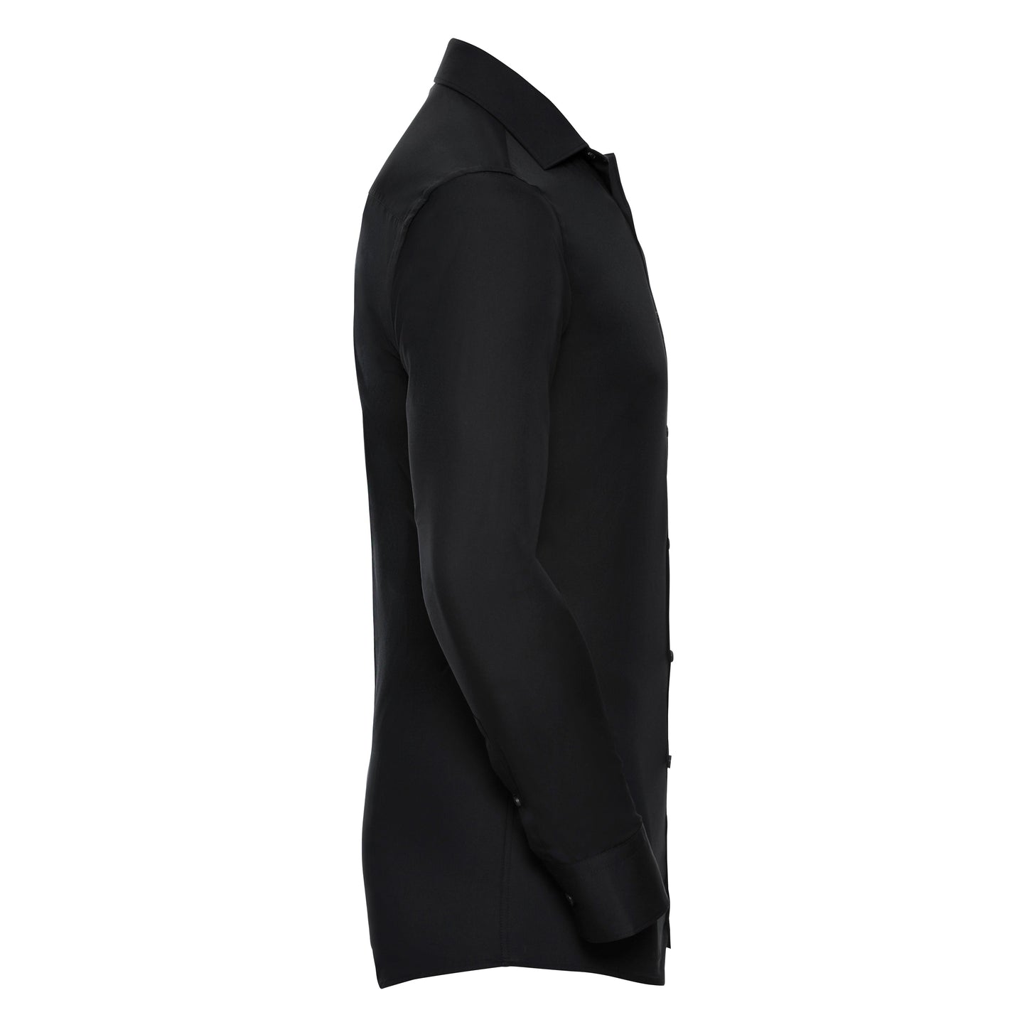Russell Collection Long Sleeve Stretch Shirt Fitted Cotton Lycra T400Â® Fabric
