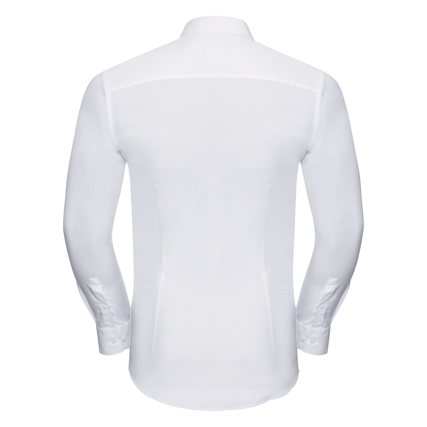 Russell Collection Long Sleeve Stretch Shirt Fitted Cotton Lycra T400Â® Fabric