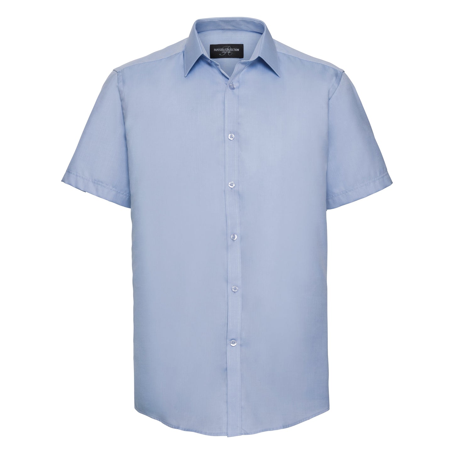 Russell Collection Short Sleeve Herringbone Shirt Easycare Tailored Fit