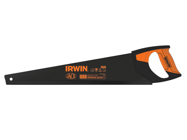 IRWIN Jack 880 Universal Hand Saw 550mm 8 TPI Triple Ground C75 Steel Blade