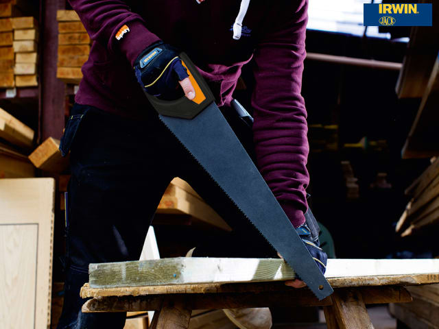 IRWIN Jack 880 Universal Hand Saw 550mm 8 TPI Triple Ground C75 Steel Blade