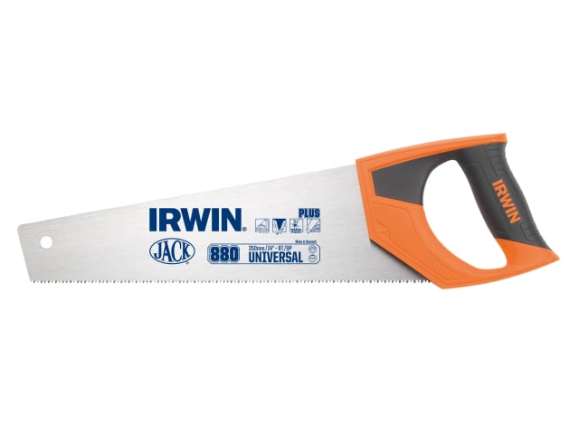 IRWIN Jack 880UN Universal Toolbox Saw 350mm 14in 8 TPI Triple Ground Blade