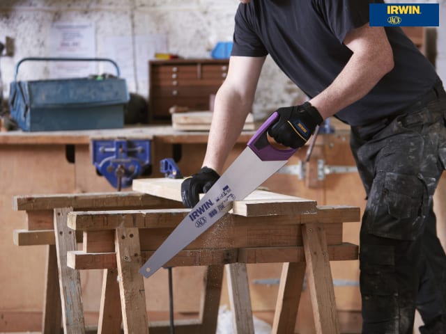 IRWIN Jack 990UHP Fine Handsaw 550mm Soft Grip 11/12 TPI Ideal for Plywood