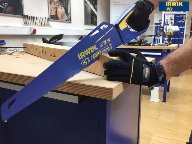 IRWIN Jack Evo 485mm Coated Saw 10 TPI PTFE Hard Point Teeth Soft Grip Handle