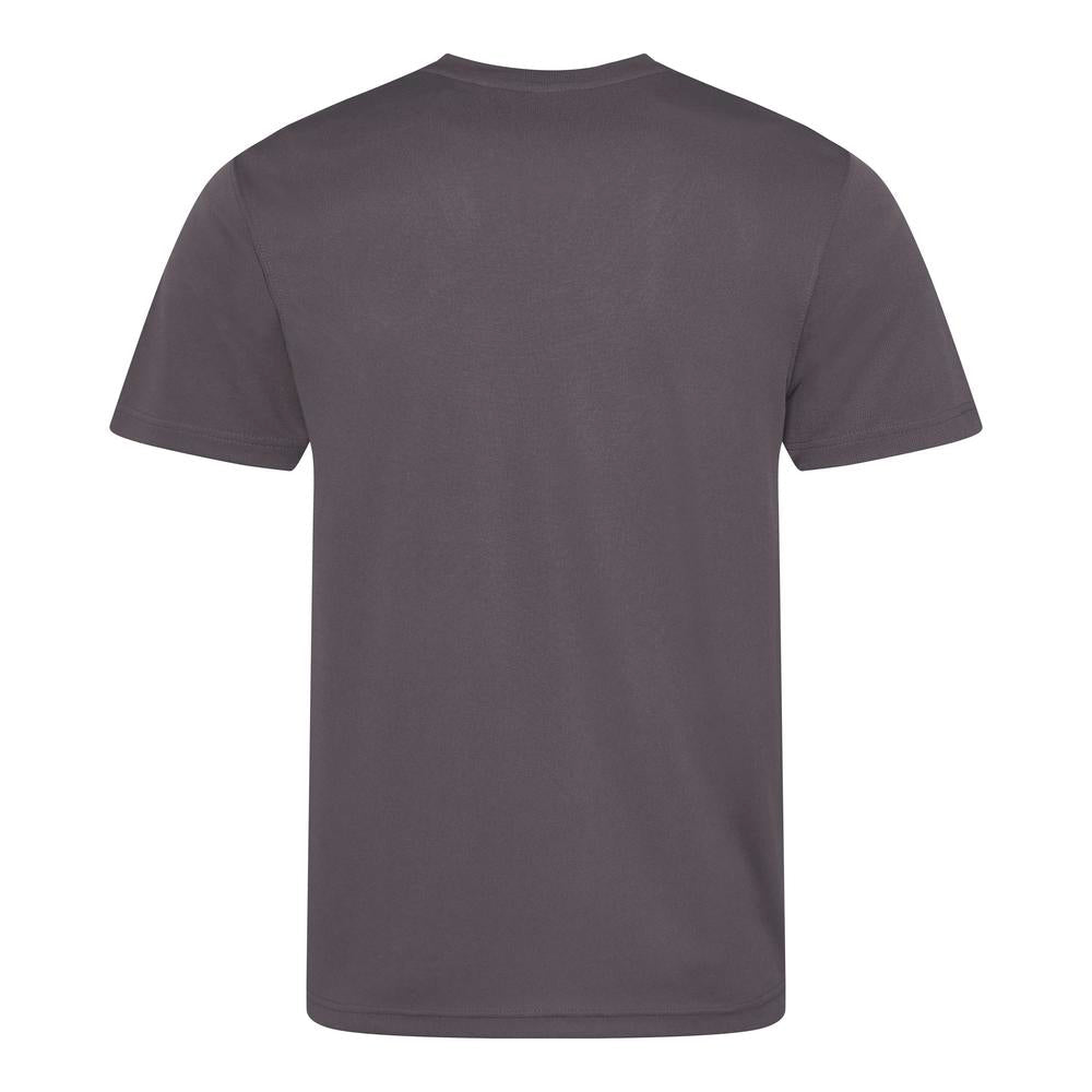 Awdis Just Cool Cool T Shirt Charcoal Moisture-Wicking Crew Neck 100% Polyester