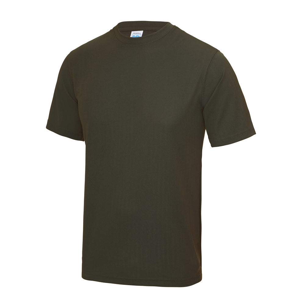 Awdis Just Cool Cool T Shirt Olive Moisture-Wicking Lightweight Crew Neck