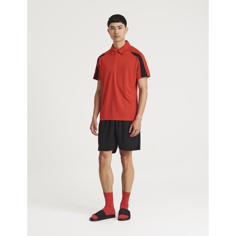 Awdis Just Cool Contrast Polo Shirt Lightweight Raglan Sleeves Team Sports