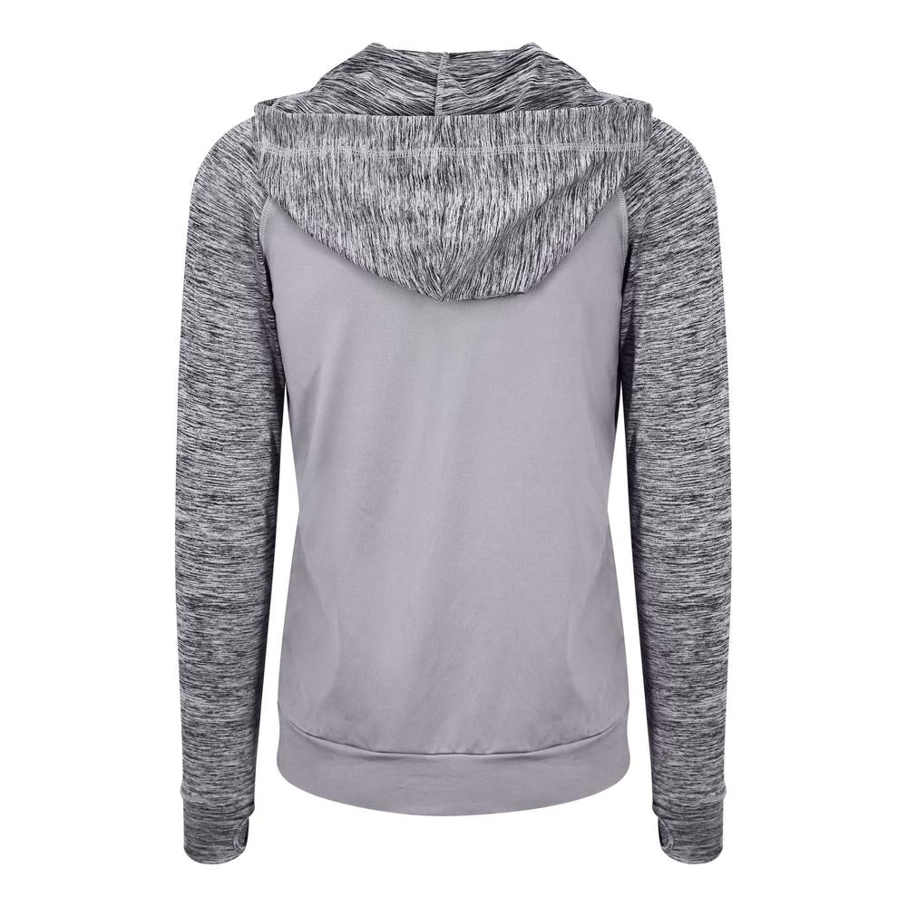 Awdis Just Cool Contrast Zoodie with Adjustable Hood and Thumbholes, Active Fit