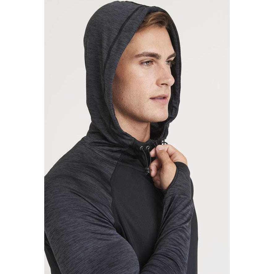 Awdis Just Cool Contrast Zoodie with Adjustable Hood and Thumbholes, Active Fit