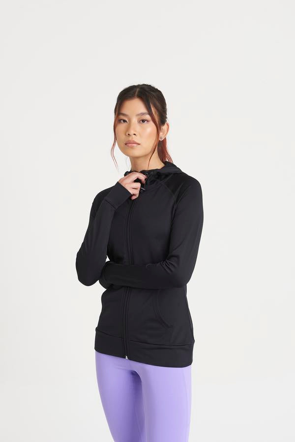 Awdis Just Cool Women's Contrast Zoodie Adjustable Hood Raglan Sleeves