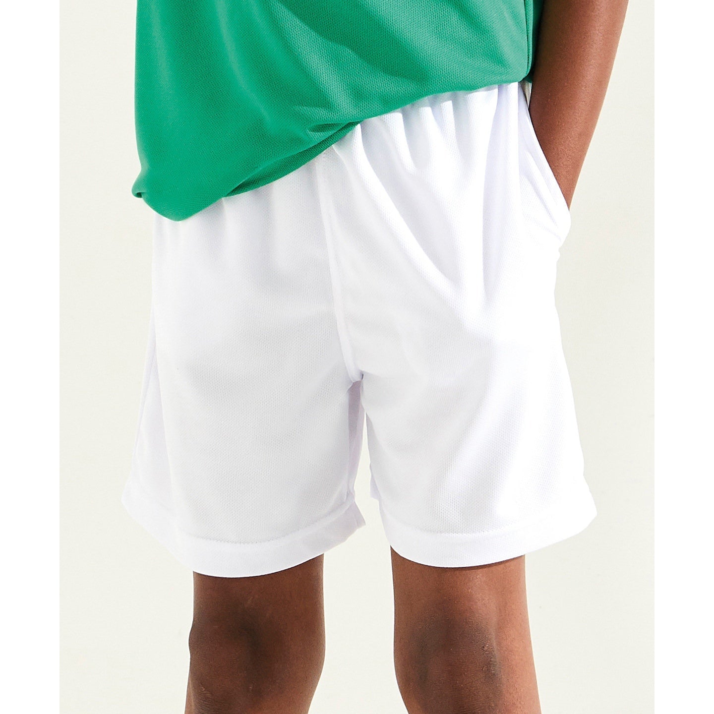 Awdis Just Cool Kids Shorts Elasticated Waist Quick-Dry Side Pockets UPF 30+