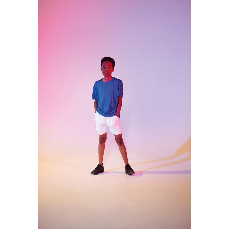 Awdis Just Cool Kids Shorts Elasticated Waist Quick-Dry Side Pockets UPF 30+