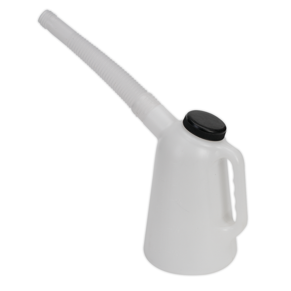 Sealey 1L Oil Container with Lid Flexible Spout Polyethylene Jug