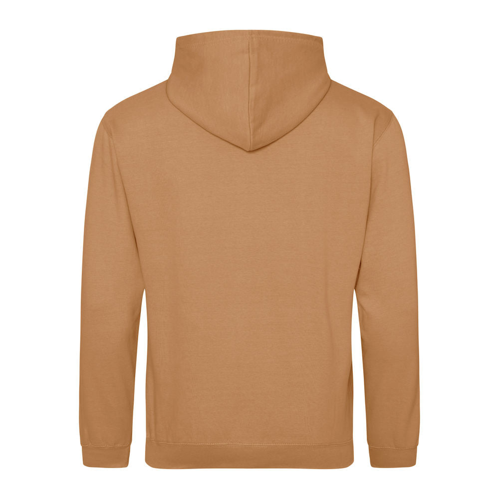 Awdis Just Hoods College Hoodie Caramel Latte Soft Cotton Pouch Pocket WRAP