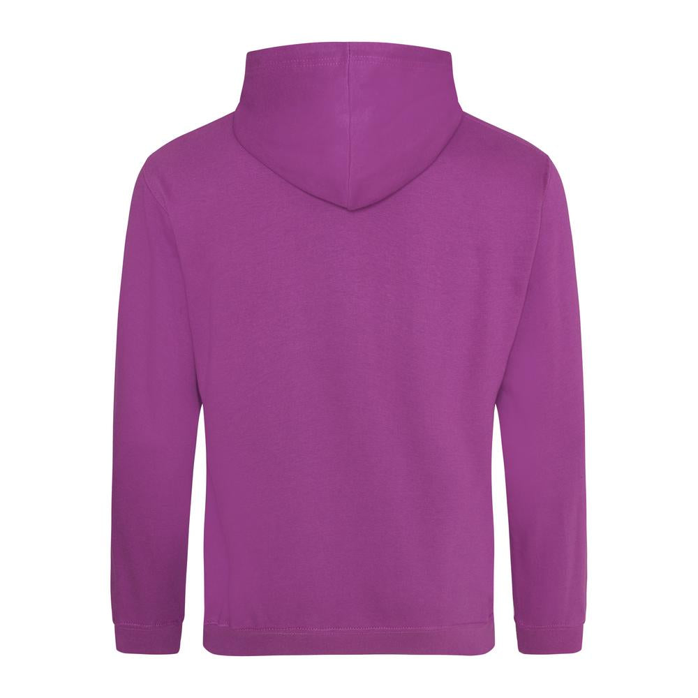 Awdis Just Hoods College Hoodie Magenta Magic Soft Cotton Pouch Pocket
