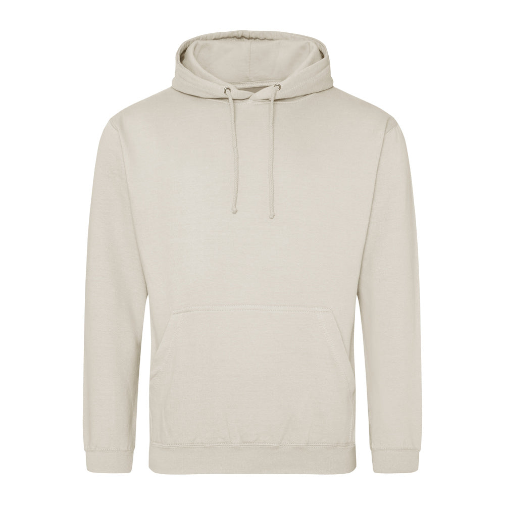Awdis Just Hoods College Hoodie Natural Stone Soft Cotton Pouch Pocket WRAP