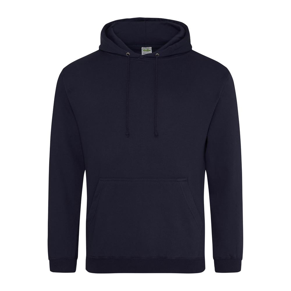 Awdis Just Hoods College Hoodie New French Navy Soft Cotton Pouch Pocket