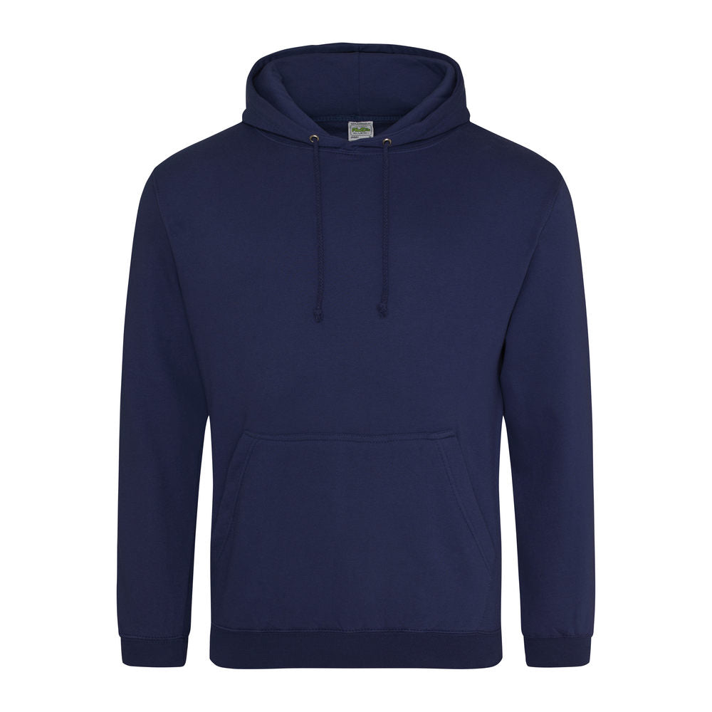 Awdis Just Hoods College Hoodie Oxford Navy Soft Cotton Pouch Pocket WRAP