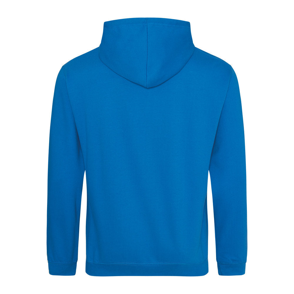Awdis Just Hoods College Hoodie Sapphire Blue Cotton Blend Kangaroo Pocket