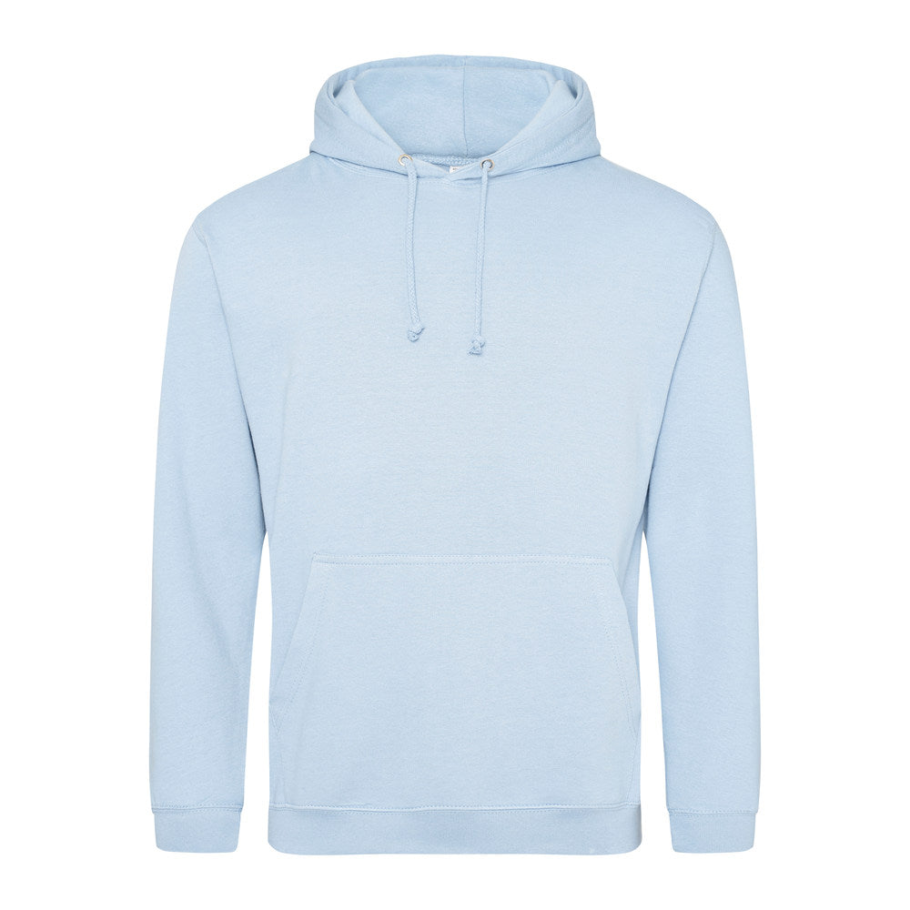 Awdis Just Hoods College Hoodie Sky Blue Cotton Blend Kangaroo Pocket WRAP