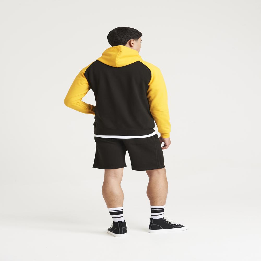 Awdis Just Hoods Baseball Hoodie Contrast Sleeves Kangaroo Pocket S-2XL
