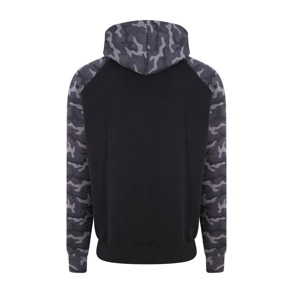 Awdis Just Hoods Baseball Hoodie Contrast Sleeves Kangaroo Pocket S-2XL