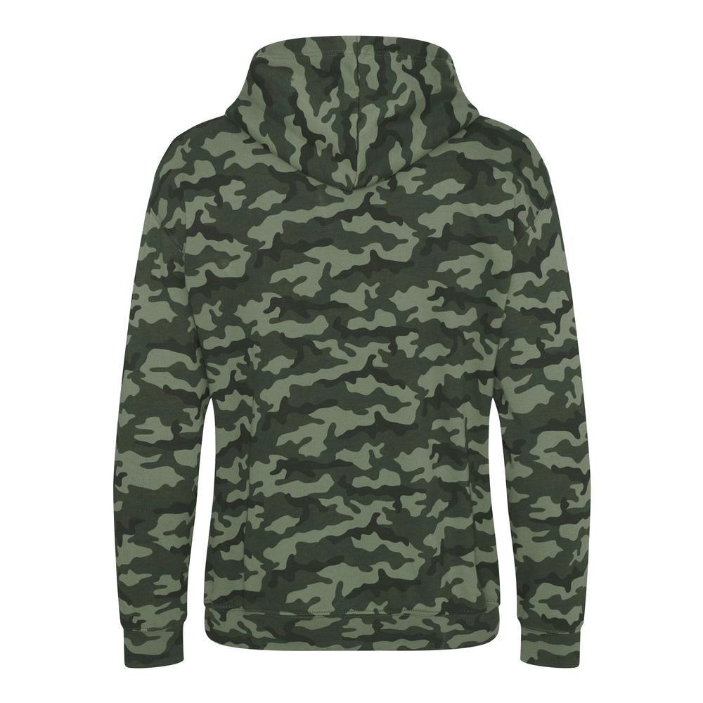 Awdis Just Hoods Camo Hoodie Classic Print Kangaroo Pocket Soft Cotton Blend