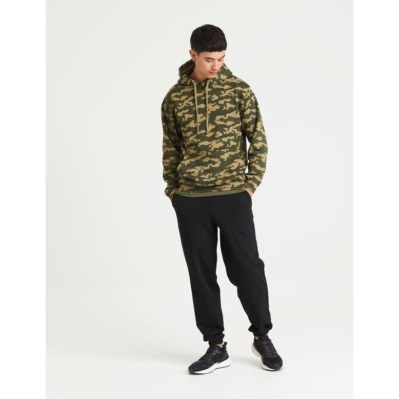 Awdis Just Hoods Camo Hoodie Classic Print Kangaroo Pocket Soft Cotton Blend