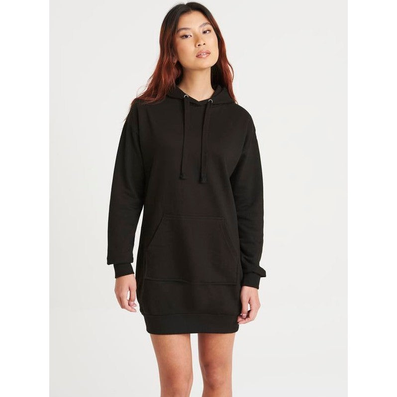 Awdis Just Hoods Women's Longline Hoodie Dress with Kangaroo Pocket
