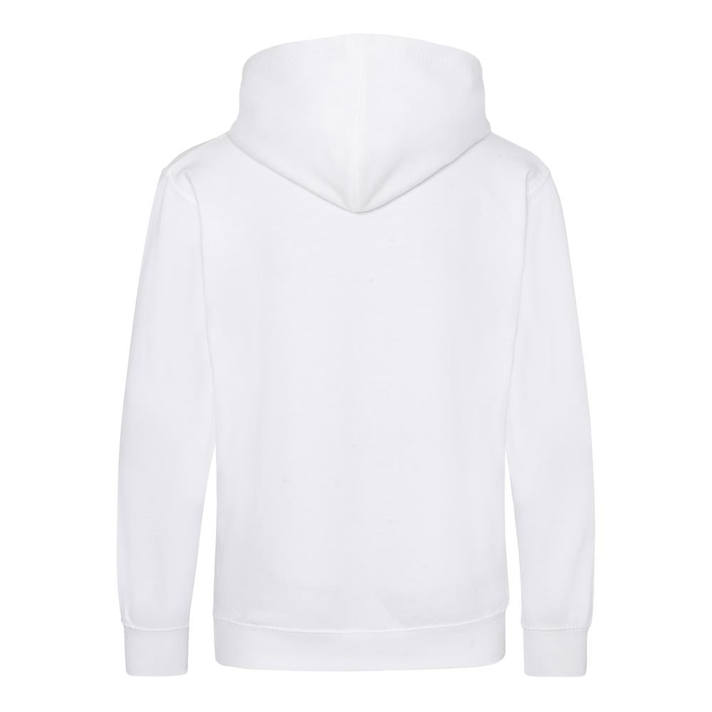 Awdis Just Hoods Kids Hoodie Arctic White Soft Cotton Pouch Pocket Sizes 1-13