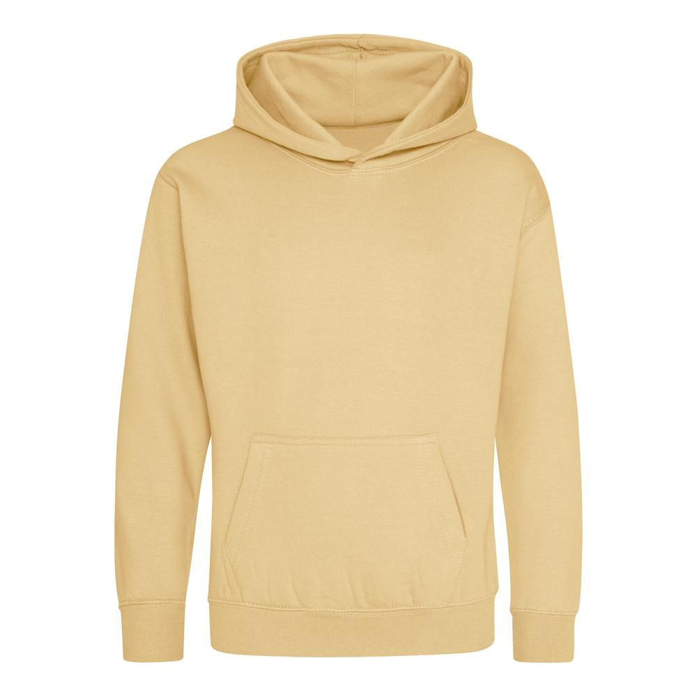 Awdis Just Hoods Kids Hoodie Desert Sand Soft Cotton Pouch Pocket Sizes 1-13