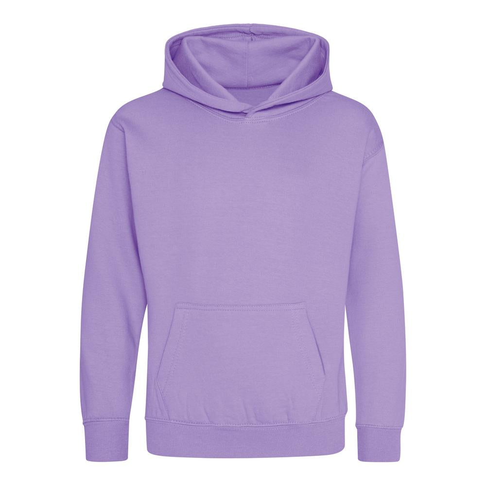 Awdis Just Hoods Kids Hoodie Digital Lavender Soft Cotton Pouch Pocket 1-13