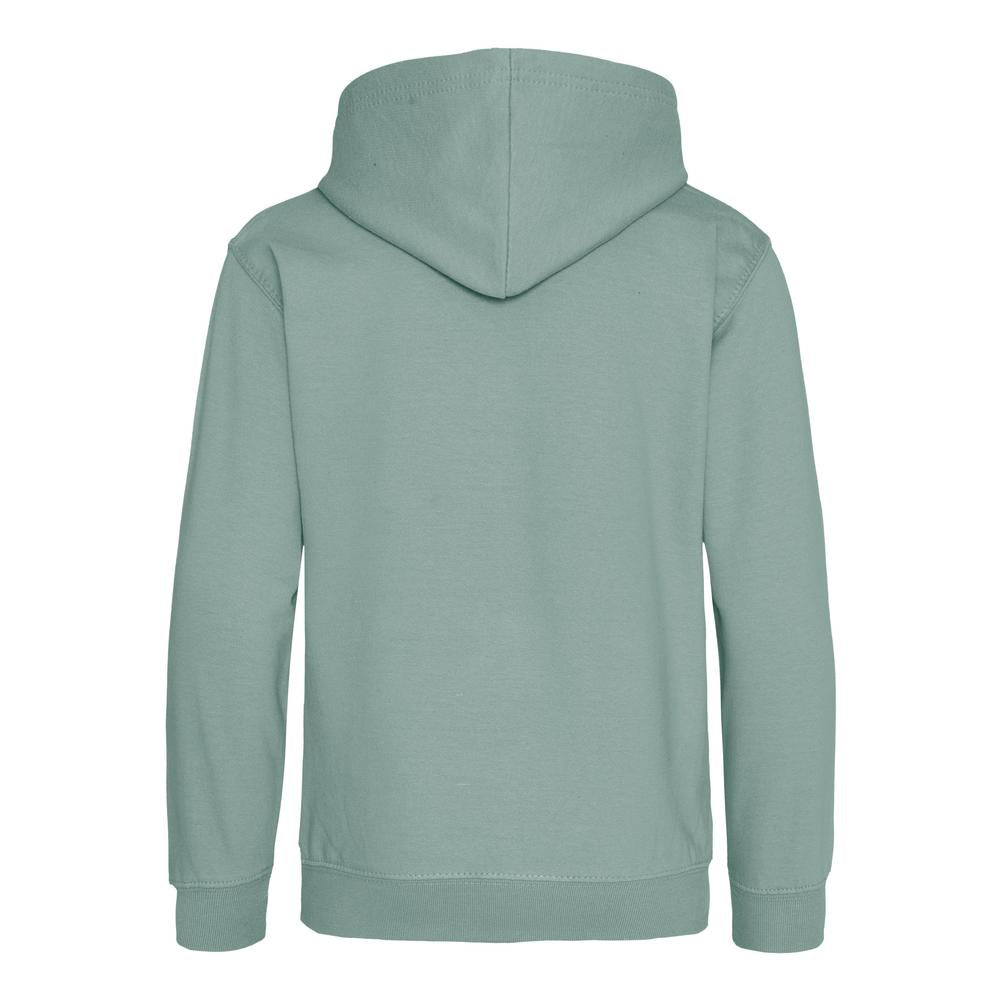 Awdis Just Hoods Kids Hoodie Dusty Green Soft Cotton Comfortable Layering