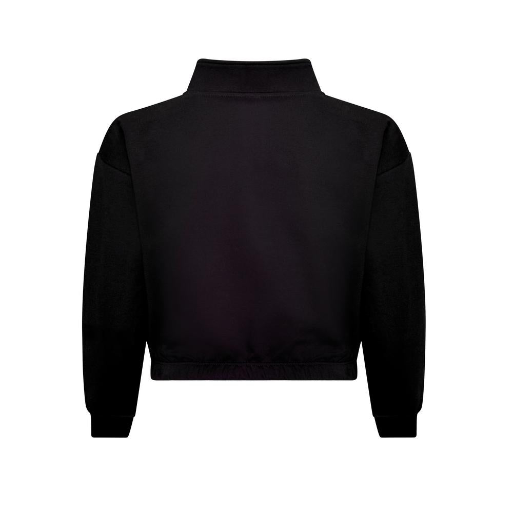 Awdis Just Hoods Women's Cropped Â¼-Zip Sweatshirt Funnel Neck Casual Top