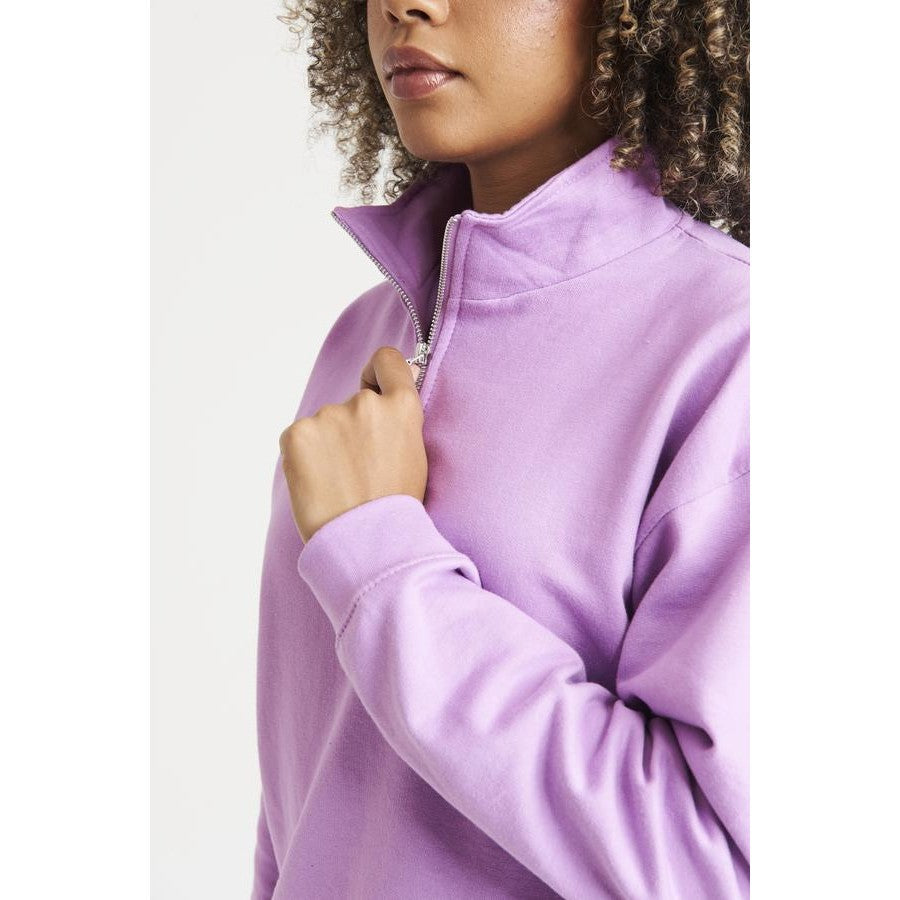 Awdis Just Hoods Women's Cropped Â¼-Zip Sweatshirt Funnel Neck Casual Top