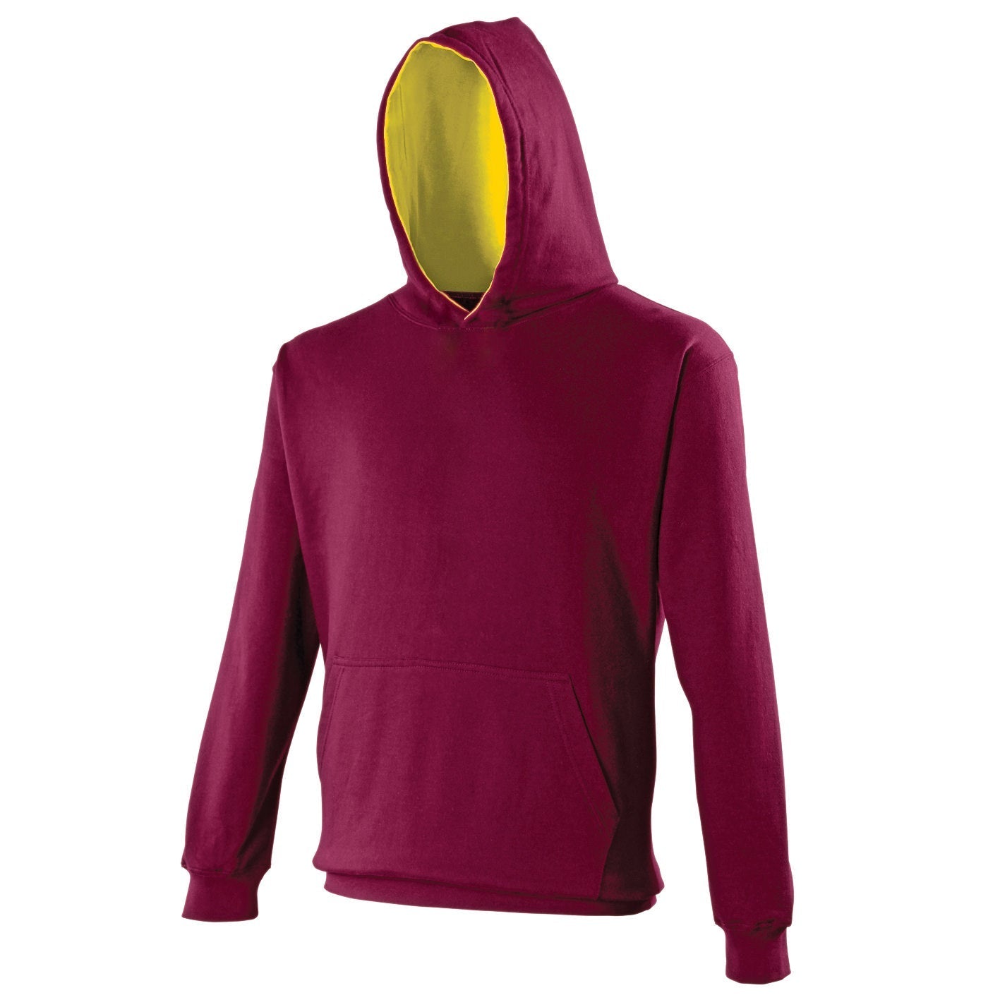 Awdis Just Hoods Kids Varsity Hoodie Soft Cotton Fleece Contrast Hooded Top