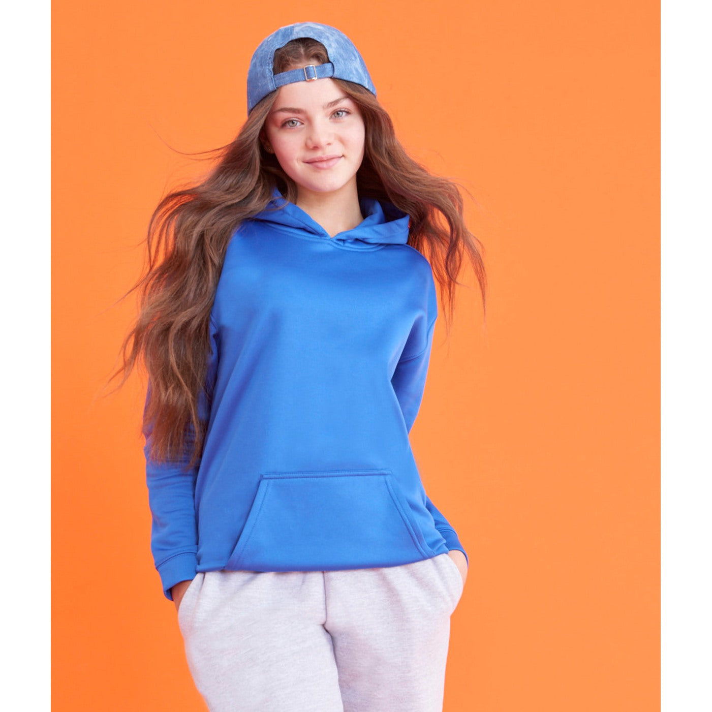 Awdis Just Hoods Kids Sports Hoodie 100% Polyester Kangaroo Pocket Various Sizes
