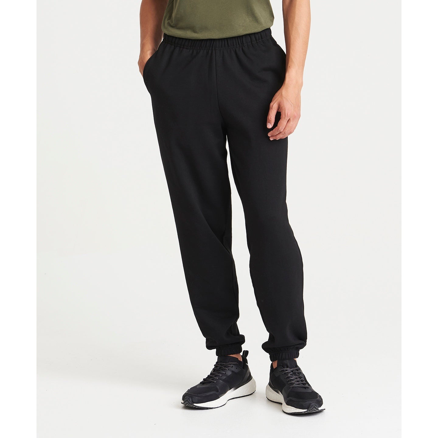 Awdis Just Hoods Cuffed Sweatpants Elasticated Waist Side Pockets Soft Fabric