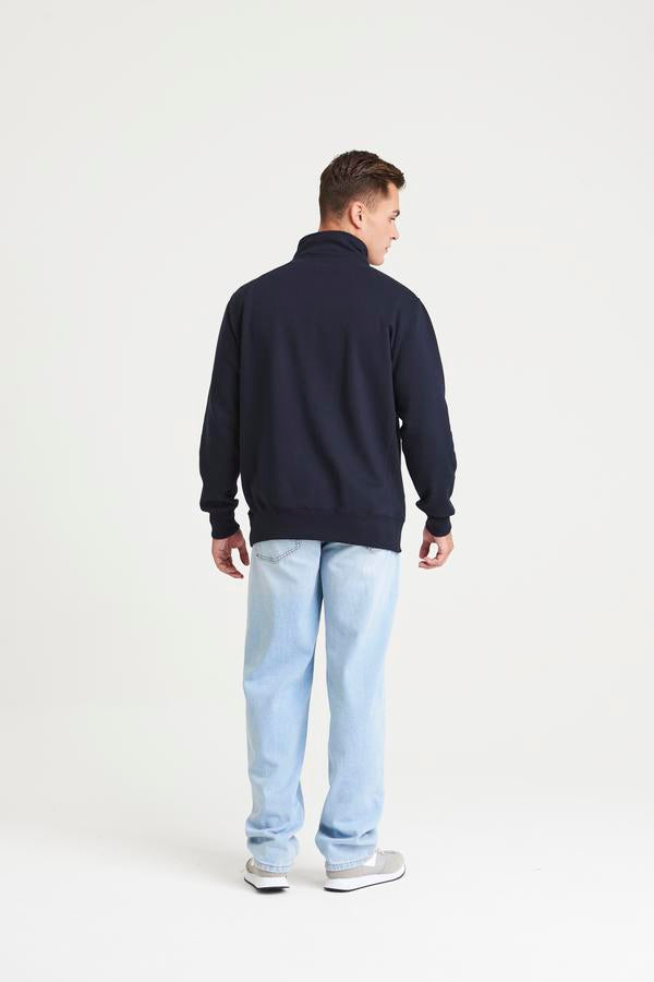 Awdis Just Hoods Full-Zip Sweatshirt Ribbed Cuffs Soft Cotton Blend Casual Wear
