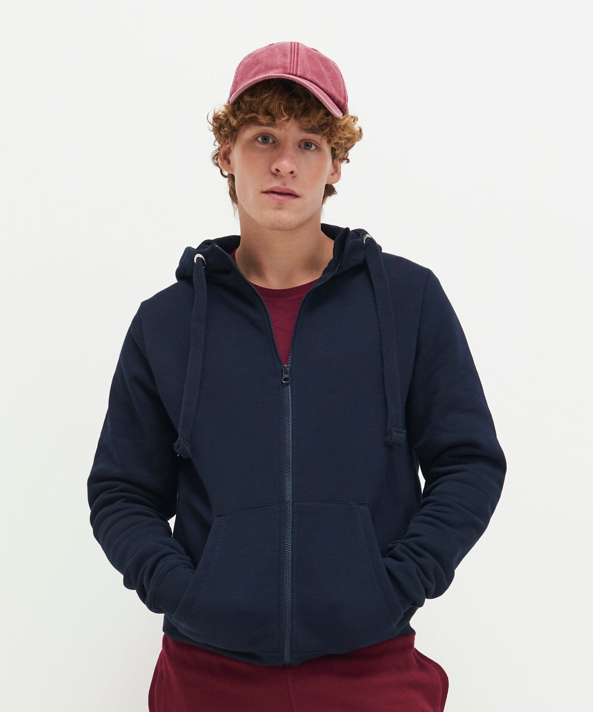 Awdis Just Hoods Heavyweight Full Zip Hoodie with Pockets, Soft Touch Fabric