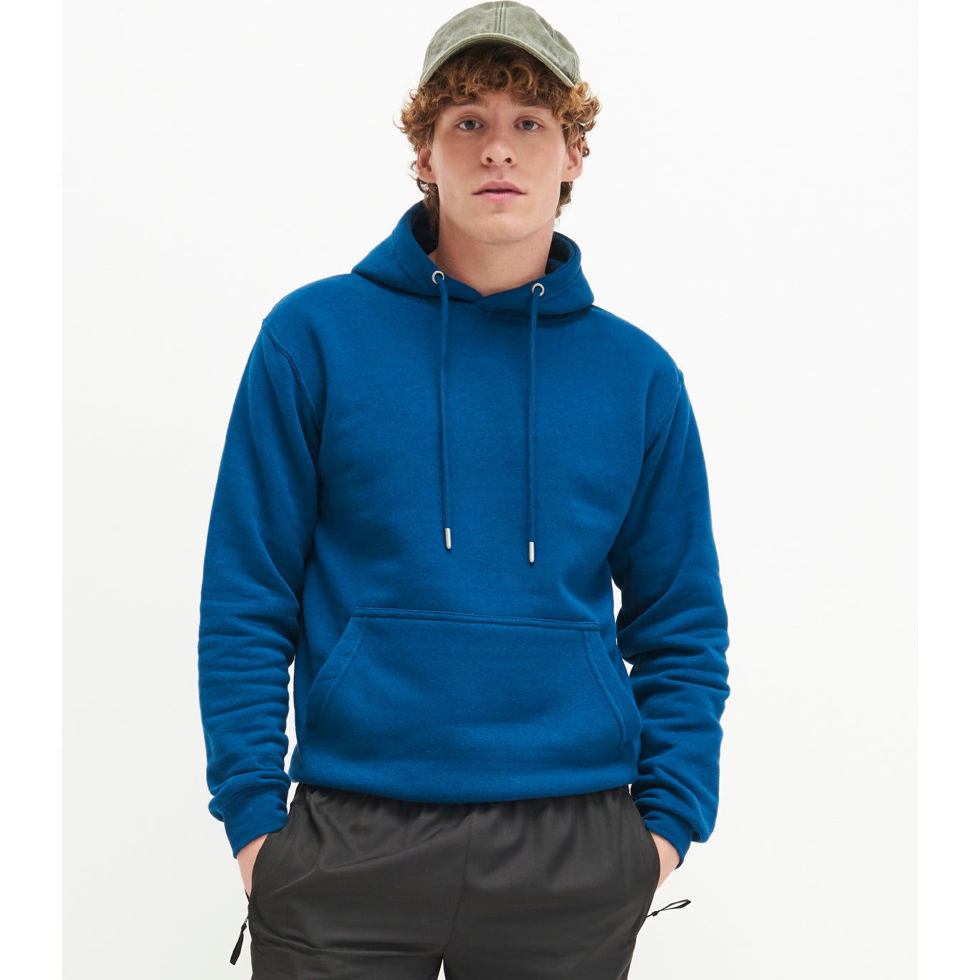 Awdis Just Hoods Organic Hoodie Royal Blue Soft Cotton Eco-Friendly Rebrand
