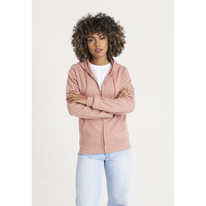 Awdis Just Hoods Women's College Zoodie Full Zip Soft Cotton Relaxed Fit