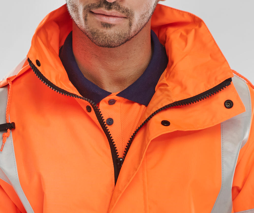Beeswift Jubilee High Visibility Jacket with Detachable Hood and Pockets
