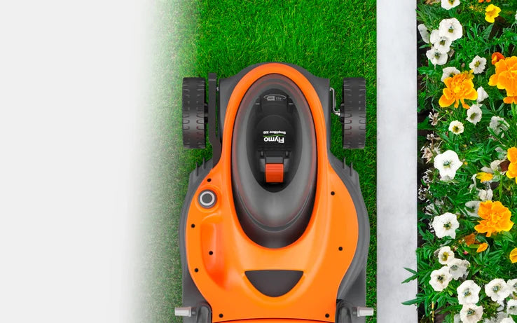 Flymo 18V SimpliMow 320 Battery Mower Brushless Motor Compact Lawn Care