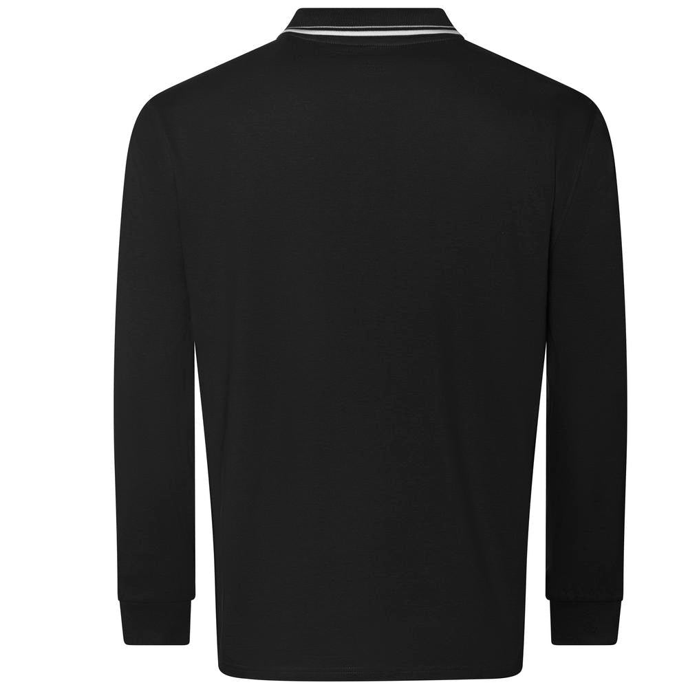 Awdis Long Sleeve Tipped Polo Shirt 100% Cotton Stylish Fit Unisex Sizes S-2XL