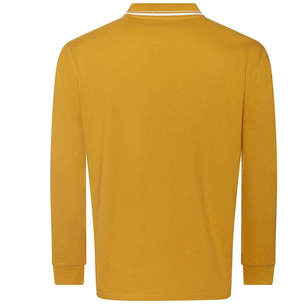 Awdis Long Sleeve Tipped Polo Shirt 100% Cotton Stylish Fit Unisex Sizes S-2XL