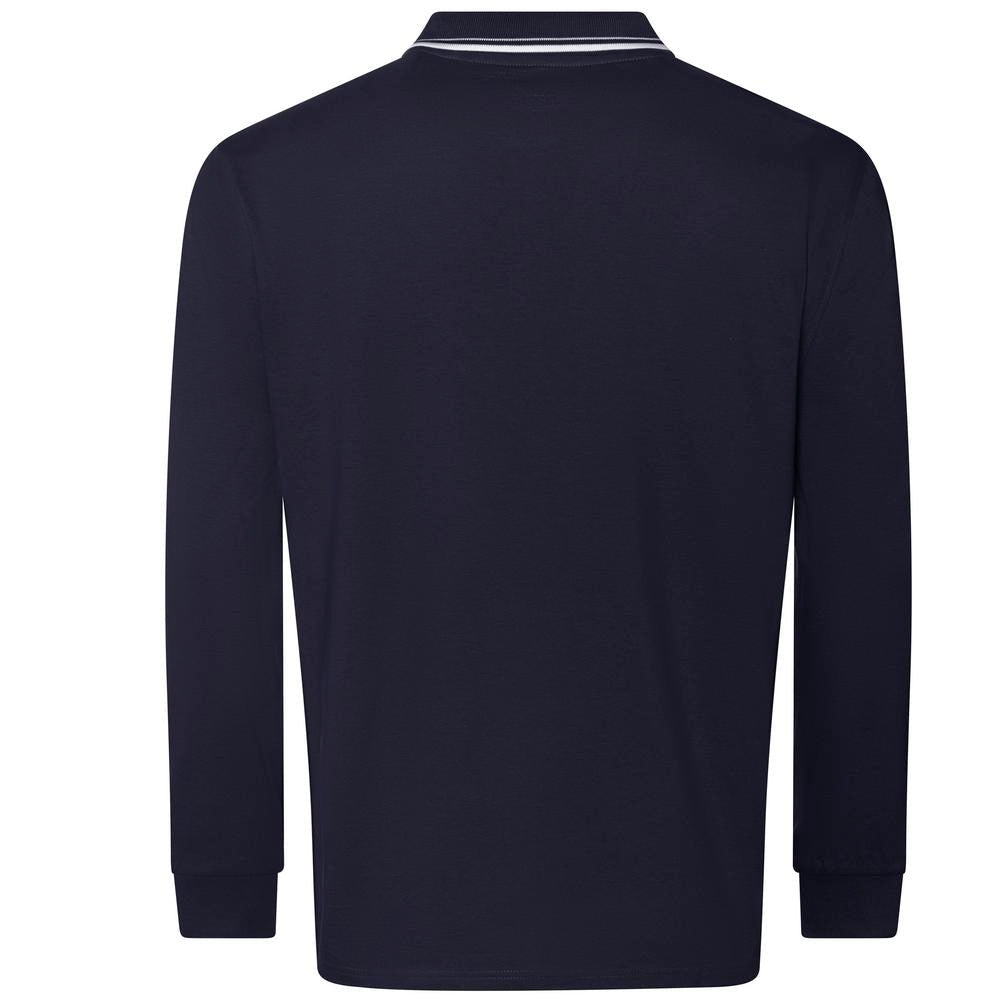 Awdis Long Sleeve Tipped Polo Shirt 100% Cotton Stylish Fit Unisex Sizes S-2XL